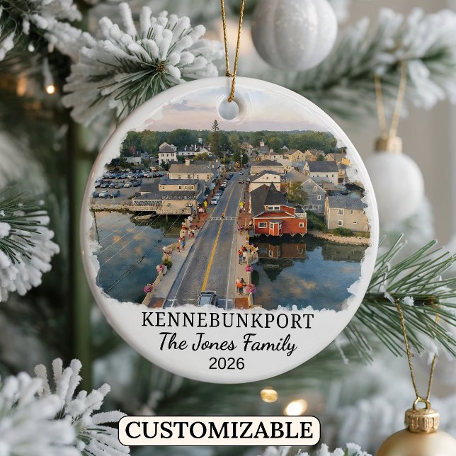 Personlig Kennebunkport-ornament, Anpassad Maine Julgransprydnad Keramik (Skapare uppladdad)