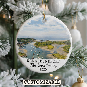 Personlig Kennebunkport-ornament, Anpassad Maine Julgransprydnad Keramik