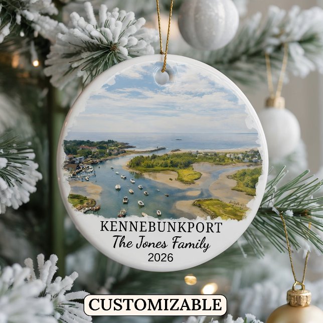 Personlig Kennebunkport-ornament, Anpassad Maine Julgransprydnad Keramik (Skapare uppladdad)