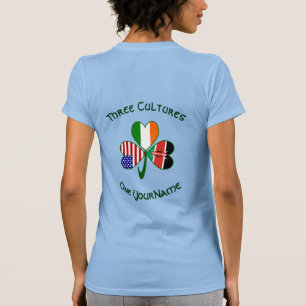 Personlig Kenya Irland USA Shamrock Kvinnors T Shirt