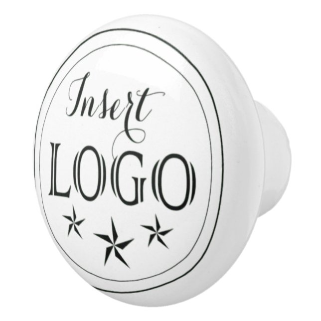 Personlig keramik Knob med din Logotyp Knopp (Höger)