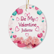 Personlig keramisk juldekoration Be My Valentine