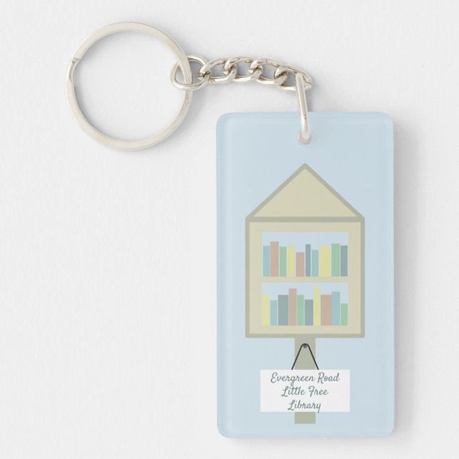 Personlig Keychain för lite fritt bibliotek Nyckelring (Framsidan)