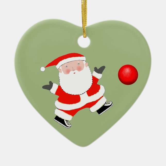 Personlig Kickball-jul Julgransprydnad Keramik (Framsidan)