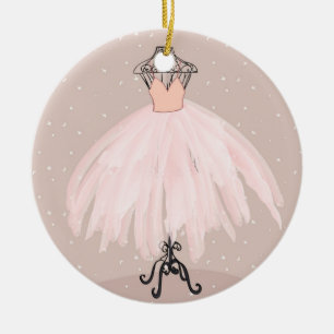 Personlig Kids Ballet Tutu julprydnad Julgransprydnad Keramik