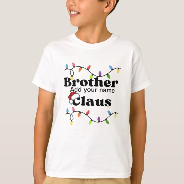 Personlig Kids basiska vita skjortbroder Claus T Shirt (Framsida)