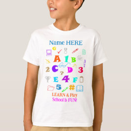 Personlig Kids Colorful & Inspirational School T Shirt