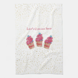 Personlig Kid's Cupcoa Shop Kitchen Towel - Cu Kökshandduk