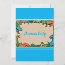 Personlig Kids Dinosaur-partiets inbjudan