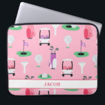 Personlig Kids Golfer Golfcart Golfing Sporty Laptop Fodral<br><div class="desc">Pappa,  Grampa eller annan Personlig Namn Golfer Golfcart Golfing Sporty Mönster. Golfkartor,  golf bollar,  golfbanor,  golfbanor klubbar på golfbanan,  sportdesign. Redigera om du vill ändra namn.</div>