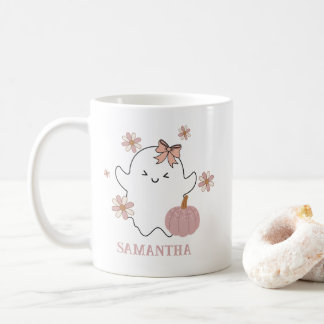 Personlig Kids Halloween Cute Ghost Mugg