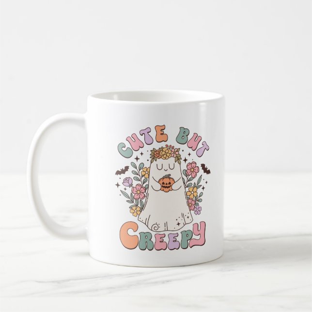 Personlig Kids Halloween Spooky coofee mugg (Vänster)
