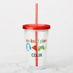 Personlig Kids Helg planerar videospelsmat Take Away Mugg