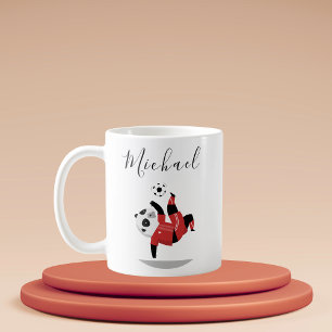 Personlig Kids i Panda Soccer Player Coach Kaffemugg