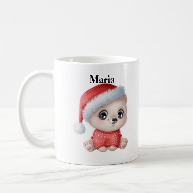 Personlig Kids jul Kaffemugg (Vänster)
