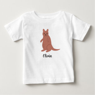 Personlig Kids Kangaroos Girls Baby T-Shirt