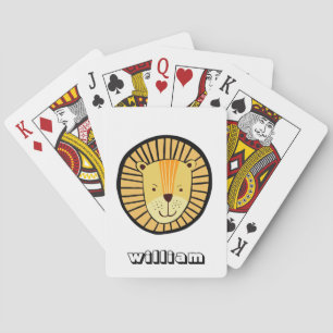 Personlig Kids Lejon Jungle Animal Namn Casinokort