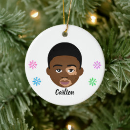 Personlig Kids Natural Hair Ceramic Ornament
