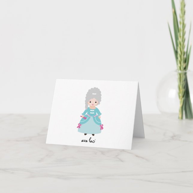 Personlig Kids Note Card-Marie Antoinette Anteckningskort (Framsida)
