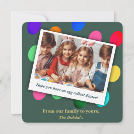 Personlig Kids Photo Egg Punny Önskemål Påsk Julkort