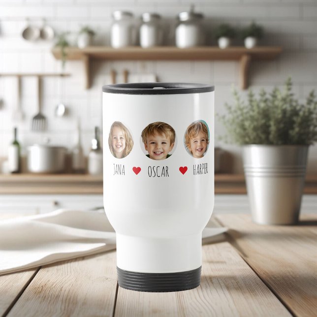 Personlig Kids Photo med Namn och Hearts Resemugg (Skapare uppladdad)