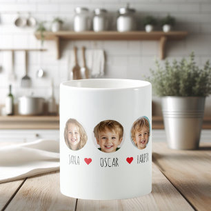 Personlig Kids Photo Mugg med Namn och Hearts