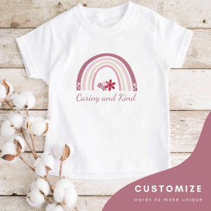 Personlig Kids Rainbow Blommigt T Shirt