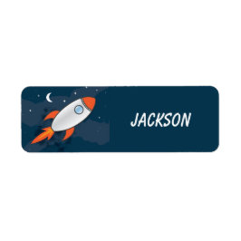 Personlig Kids Rocket-Returetiketter Returadress Etikett