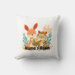 Personlig Kids Room med Kangaroo och Tiger Kudde