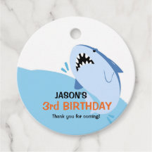 Personlig Kids Shark Födelsedagsfest Supplies