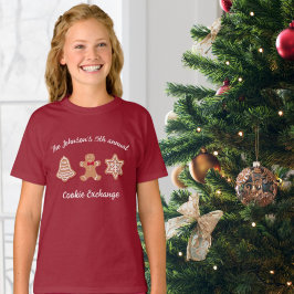 Personlig Kids Shirt jul Cookie Exchange T Shirt