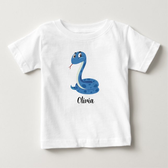 Personlig Kids Snakes Girls Baby T-Shirt (Framsida)