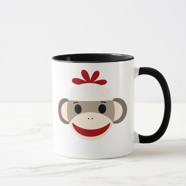 Personlig Kids Sock monkey Mugg (Höger)