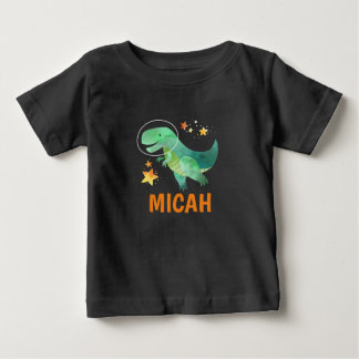 Personlig Kids Space Dinosaur Shirt T