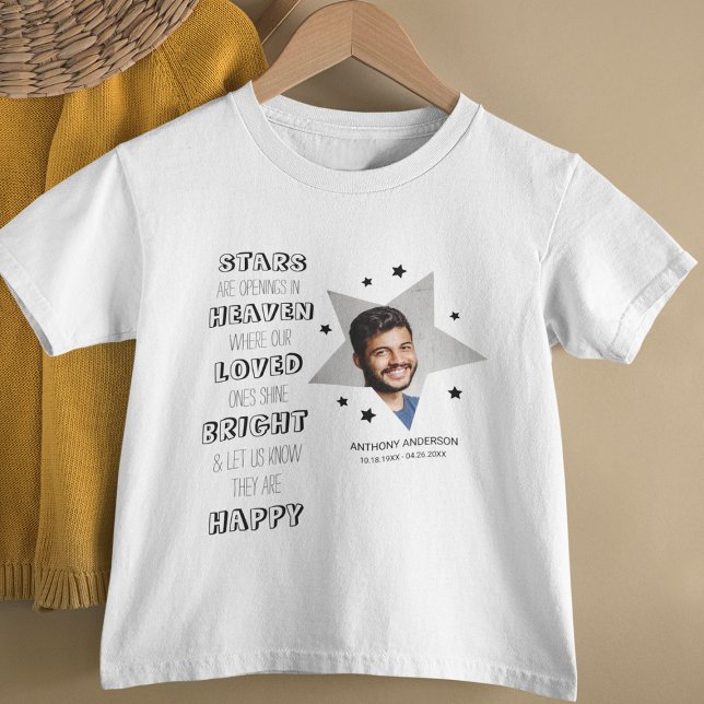 Personlig Kids Star Photo Memorial T-Shirt (Skapare uppladdad)