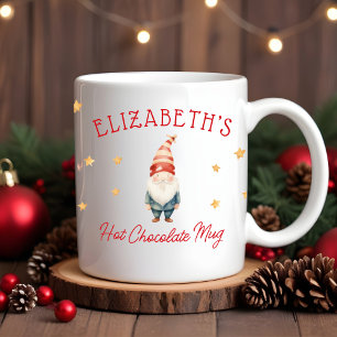 Personlig Kids Watercolor Elf Hett Chocolate Mugg