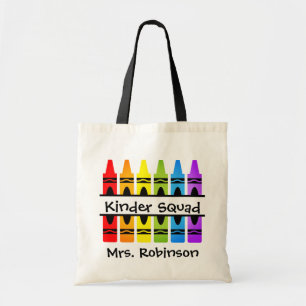 Personlig Kinder Squad Crayon Teacher Tygkasse