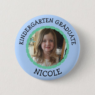 Personlig Kindergarten Student-fotoknapp Knapp