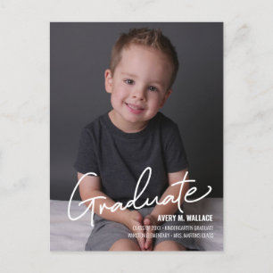 Personlig Kindergarten Student med Photo Anno Meddelande Vykort