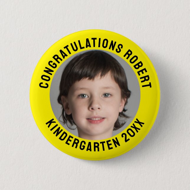 Personlig Kindergarten Student Photo Knapp (Framsida)