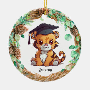 Personlig Kindergarten Studenten Tiger Unge Julgransprydnad Keramik