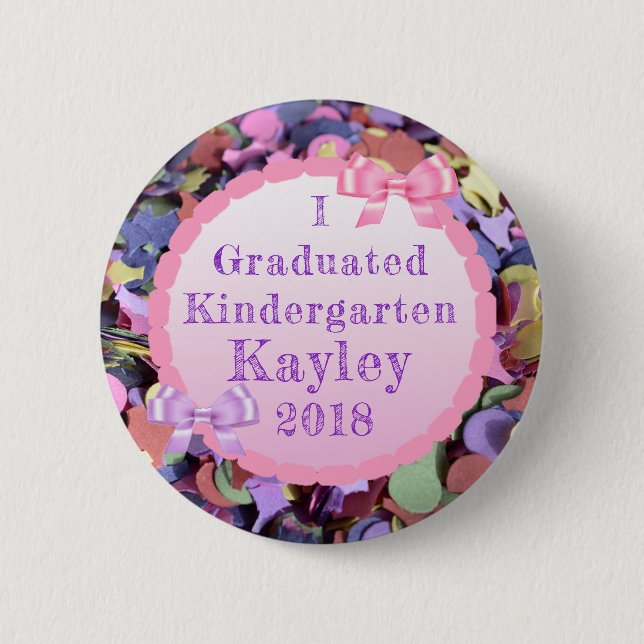 Personlig Kindergartner Student Proud Button Knapp (Framsida)