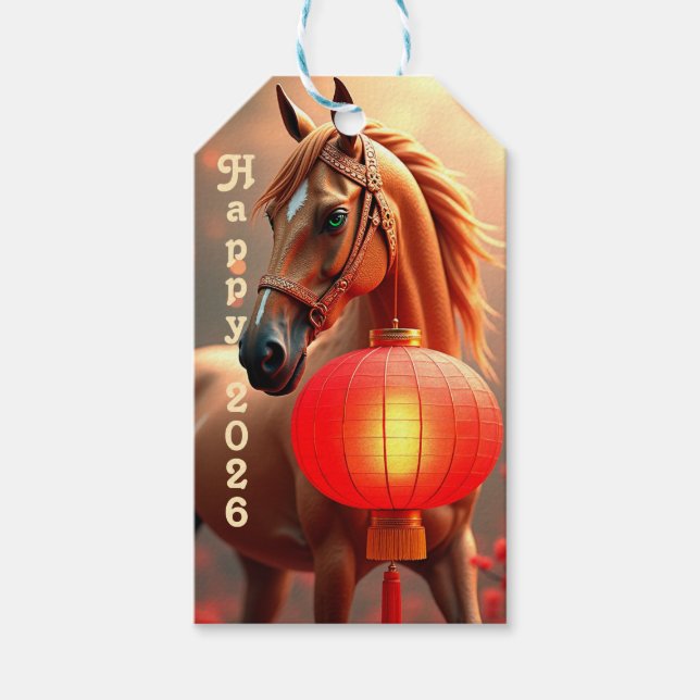 Personlig Kinesiska 2026 Presentetikett (Framsidan)