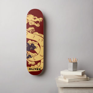 Personlig kinesiska draken mini skateboard bräda 18,5 cm