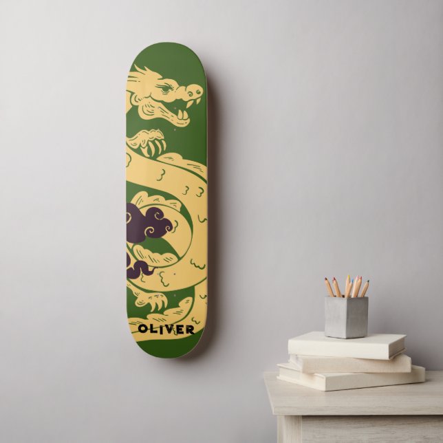 Personlig kinesiska draken mini skateboard bräda 18,5 cm (Väggkonst)