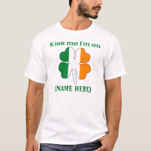 Personlig Kiss Me jag är Irish Tshirt T Shirt