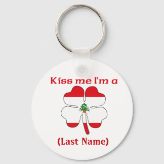 Personlig Kiss Me Jag är libanesisk nyckelkedja Nyckelring