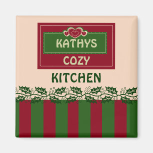 PERSONLIG KITCHEN MAGNET,LÄGG TILL DITT NAMN MAGNET