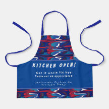 Personlig Kitchen Open + 3Comments Funny Apron