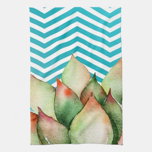 Personlig Kitchen Towel Boho Cacti Cactus Succu Kökshandduk (Vertikal)
